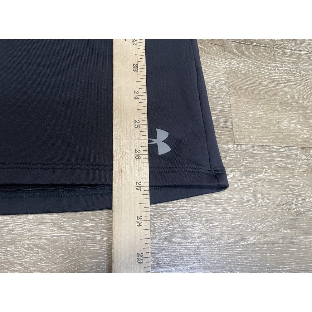 Under Armour ColdGear Mens Sz L Black Mock Neck Long Sleeve Base Layer Shirt - Picture 6 of 7
